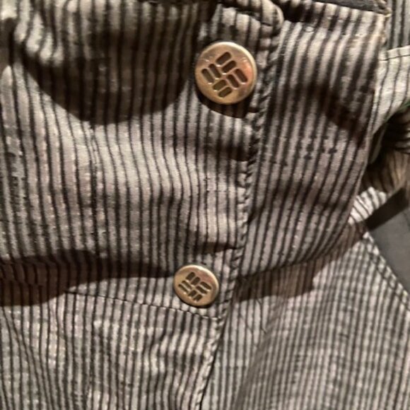 Columbia Gray Striped Women's Sz L Rain Jacket - Picture 3 of 9